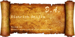 Dietrich Atilla névjegykártya